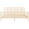 Cama Matrimonial | Cama Para Adultos | Estructura De Cama Con Cabecero Madera Maciza 200x200 Cm Cfw521544