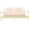 Cama Matrimonial | Cama Para Adultos | Estructura De Cama Con Cabecero Madera Maciza 200x200 Cm Cfw643556