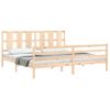 Cama Matrimonial | Cama Para Adultos | Estructura De Cama Con Cabecero Madera Maciza 200x200 Cm Cfw154387