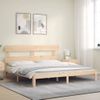 Cama Matrimonial | Cama Para Adultos | Estructura De Cama Con Cabecero Madera Maciza 200x200 Cm Cfw519694