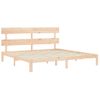 Cama Matrimonial | Cama Para Adultos | Estructura De Cama Con Cabecero Madera Maciza 200x200 Cm Cfw519694