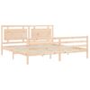 Cama Matrimonial | Cama Para Adultos | Estructura De Cama Con Cabecero Madera Maciza 200x200 Cm Cfw911744