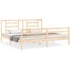 Cama Matrimonial | Cama Para Adultos | Estructura De Cama Con Cabecero Madera Maciza 200x200 Cm Cfw855117