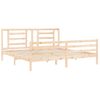 Cama Matrimonial | Cama Para Adultos | Estructura De Cama Con Cabecero Madera Maciza 200x200 Cm Cfw855117