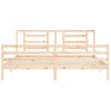 Cama Matrimonial | Cama Para Adultos | Estructura De Cama Con Cabecero Madera Maciza 200x200 Cm Cfw855117