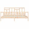 Cama Matrimonial | Cama Para Adultos | Estructura De Cama Con Cabecero Madera Maciza 200x200 Cm Cfw195522