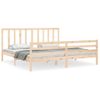 Cama Matrimonial | Cama Para Adultos | Estructura De Cama Con Cabecero Madera Maciza 200x200 Cm Cfw576769