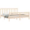 Cama Matrimonial | Cama Para Adultos | Estructura De Cama Con Cabecero Madera Maciza 200x200 Cm Cfw576769