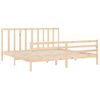 Cama Matrimonial | Cama Para Adultos | Estructura De Cama Con Cabecero Madera Maciza 200x200 Cm Cfw576769