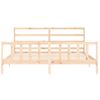 Cama Matrimonial | Cama Para Adultos | Estructura De Cama Con Cabecero Madera Maciza 200x200 Cm Cfw296604