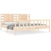 Cama Matrimonial | Cama Para Adultos | Estructura De Cama Con Cabecero Madera Maciza 200x200 Cm Cfw536923