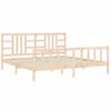 Cama Matrimonial | Cama Para Adultos | Estructura De Cama Con Cabecero Madera Maciza 200x200 Cm Cfw216080