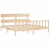 Cama Matrimonial | Cama Para Adultos | Estructura De Cama Con Cabecero Madera Maciza 200x200 Cm Cfw484104