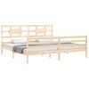 Cama Matrimonial | Cama Para Adultos | Estructura De Cama Con Cabecero Madera Maciza 200x200 Cm Cfw379520