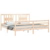 Cama Matrimonial | Cama Para Adultos | Estructura De Cama Con Cabecero Madera Maciza 200x200 Cm Cfw777087