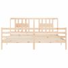 Cama Matrimonial | Cama Para Adultos | Estructura De Cama Con Cabecero Madera Maciza 200x200 Cm Cfw777087