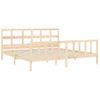 Cama Matrimonial | Cama Para Adultos | Estructura De Cama Con Cabecero Madera Maciza 200x200 Cm Cfw385797