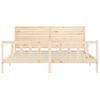 Cama Matrimonial | Cama Para Adultos | Estructura De Cama Con Cabecero Madera Maciza 200x200 Cm Cfw720287