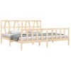 Cama Matrimonial | Cama Para Adultos | Estructura De Cama Con Cabecero Madera Maciza 200x200 Cm Cfw905187