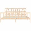 Cama Matrimonial | Cama Para Adultos | Estructura De Cama Con Cabecero Madera Maciza 200x200 Cm Cfw905187