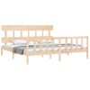 Cama Matrimonial | Cama Para Adultos | Estructura De Cama Con Cabecero Madera Maciza 200x200 Cm Cfw878978