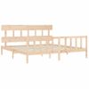 Cama Matrimonial | Cama Para Adultos | Estructura De Cama Con Cabecero Madera Maciza 200x200 Cm Cfw878978