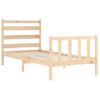 Cama Individual | Cama Para Adultos | Estructura De Cama Con Cabecero Madera Maciza 90x190 Cm Cfw598117