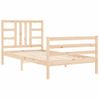 Cama Individual | Cama Para Adultos | Estructura De Cama Con Cabecero Madera Maciza 90x200 Cm Cfw865501