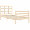 Cama Individual | Cama Para Adultos | Estructura De Cama Con Cabecero Madera Maciza 90x200 Cm Cfw586040