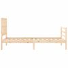 Cama Individual | Cama Para Adultos | Estructura De Cama Con Cabecero Madera Maciza 90x200 Cm Cfw300393