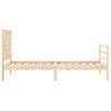 Cama Individual | Cama Para Adultos | Estructura De Cama Con Cabecero Madera Maciza 90x200 Cm Cfw638719