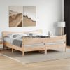 Cama Matrimonial | Cama Para Adultos | Estructura De Cama Con Cabecero Madera Maciza De Pino 200x200cm Cfw575075