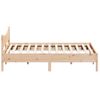 Cama Matrimonial | Cama Para Adultos | Estructura De Cama Con Cabecero Madera Maciza De Pino 200x200cm Cfw896609