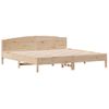 Cama Matrimonial | Cama Para Adultos | Estructura De Cama Con Cabecero Madera Maciza De Pino 200x200cm Cfw567242