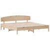 Cama Matrimonial | Cama Para Adultos | Estructura De Cama Con Cabecero Madera Maciza De Pino 200x200cm Cfw760063