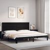 Cama Matrimonial | Cama Para Adultos | Estructura De Cama Con Cabecero Madera Maciza Negro 200x200 Cm Cfw819709