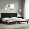 Cama Matrimonial | Cama Para Adultos | Estructura De Cama Con Cabecero Madera Maciza Negro 200x200 Cm Cfw819709