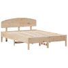 Cama Matrimonial | Cama Para Adultos | Estructura De Cama Con Cabecero Madera Maciza Pino 120x190 Cm Cfw681507