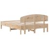 Cama Matrimonial | Cama Para Adultos | Estructura De Cama Con Cabecero Madera Maciza Pino 120x190 Cm Cfw681507