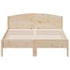 Cama Matrimonial | Cama Para Adultos | Estructura De Cama Con Cabecero Madera Maciza Pino 120x200 Cm Cfw161225