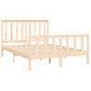 Cama Matrimonial | Cama Para Adultos | Estructura De Cama Con Cabecero Madera Maciza Pino 120x200 Cm Cfw578227