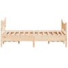 Cama Matrimonial | Cama Para Adultos | Estructura De Cama Con Cabecero Madera Maciza Pino 135x190 Cm Cfw896241