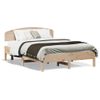 Cama Matrimonial | Cama Para Adultos | Estructura De Cama Con Cabecero Madera Maciza Pino 135x190 Cm Cfw110217