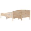 Cama Matrimonial | Cama Para Adultos | Estructura De Cama Con Cabecero Madera Maciza Pino 135x190 Cm Cfw910801