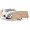 Cama Matrimonial | Cama Para Adultos | Estructura De Cama Con Cabecero Madera Maciza Pino 140x190 Cm Cfw911650