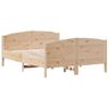 Cama Matrimonial | Cama Para Adultos | Estructura De Cama Con Cabecero Madera Maciza Pino 140x190 Cm Cfw911650