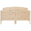 Cama Matrimonial | Cama Para Adultos | Estructura De Cama Con Cabecero Madera Maciza Pino 140x200 Cm Cfw718057