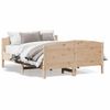 Cama Matrimonial | Cama Para Adultos | Estructura De Cama Con Cabecero Madera Maciza Pino 160x200 Cm Cfw986375