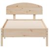 Cama Para Adulto | Cama Individual | Estructura De Cama Con Cabecero Madera Maciza Pino 75x190 Cm Cfw549173