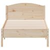 Cama Para Adulto | Cama Individual | Estructura De Cama Con Cabecero Madera Maciza Pino 90x190 Cm Cfw654705